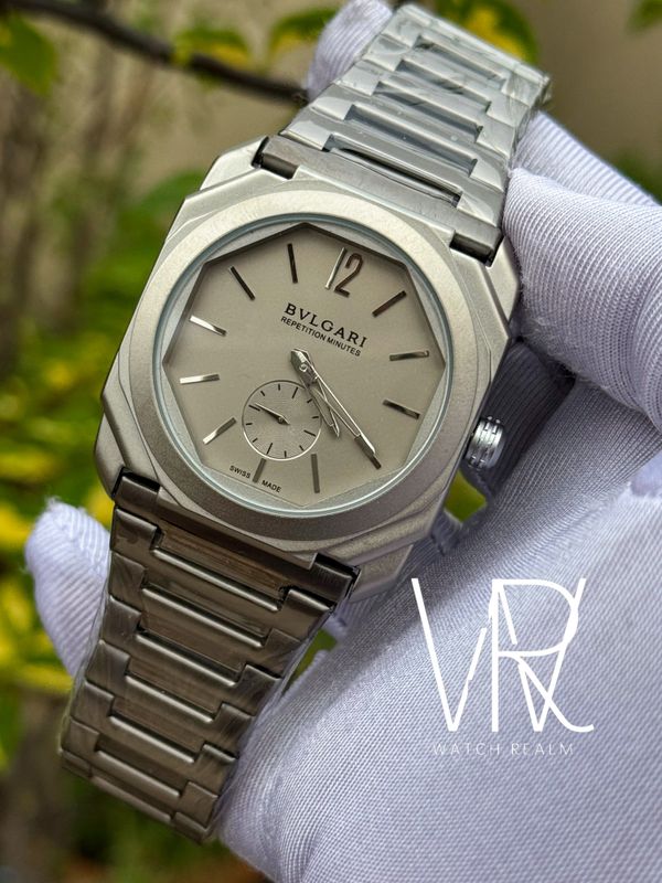 BVLGARI 60 SEC MATT GREY DIAL