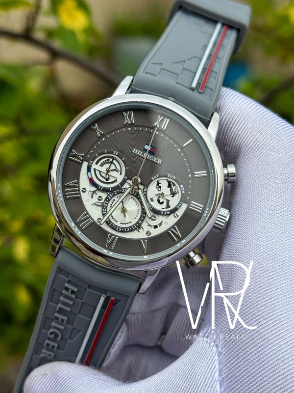 HILFIGER GREY BELT GREY DIAL