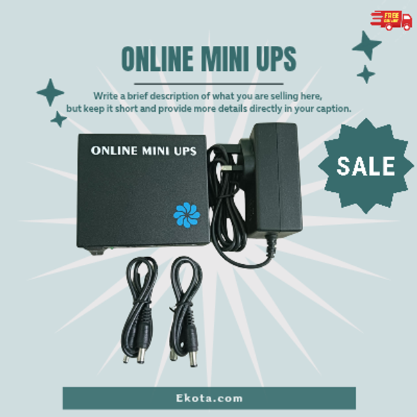 Router Backup Online Mini UPS 12V/12V/9V 6000mAh Powerfull Lithium ion Battery With Charger For Wifi Router, Onu,Access Control And IP Camera With Charger.