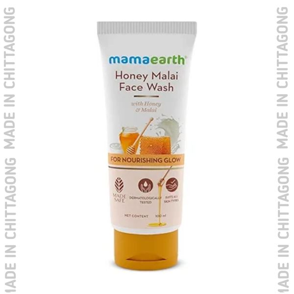 Mamaearth Honey Malai Face Wash – 100ml | Nourishing Glow | - 02325