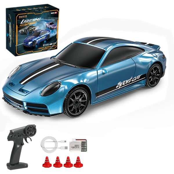 1/43 2.4G 4WD RTR Full Scale Mini Drift RC Car with LED Lights-Blue