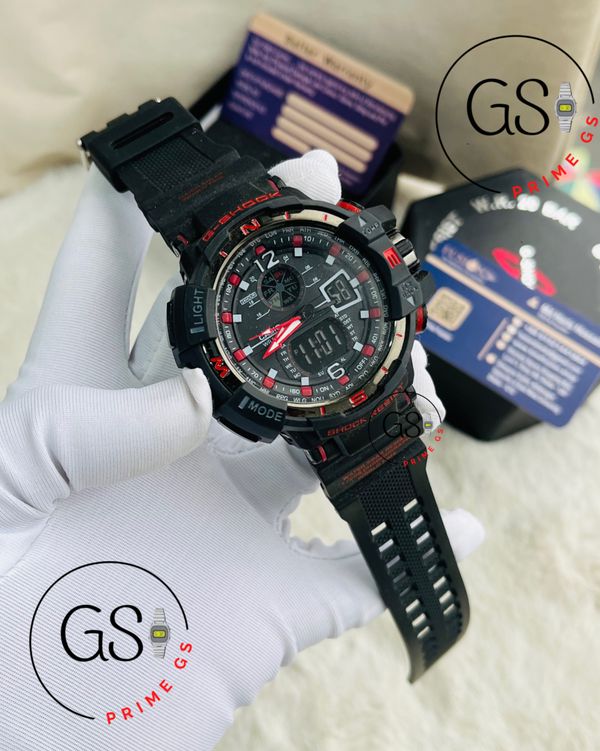 G-Shock Black Red Dual Timer 44 mm AA Grade GShock Watch