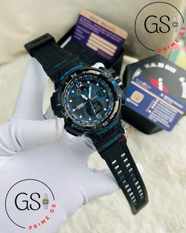 G-Shock Black Blue Dual Timer 44 mm AA Grade GShock Watch