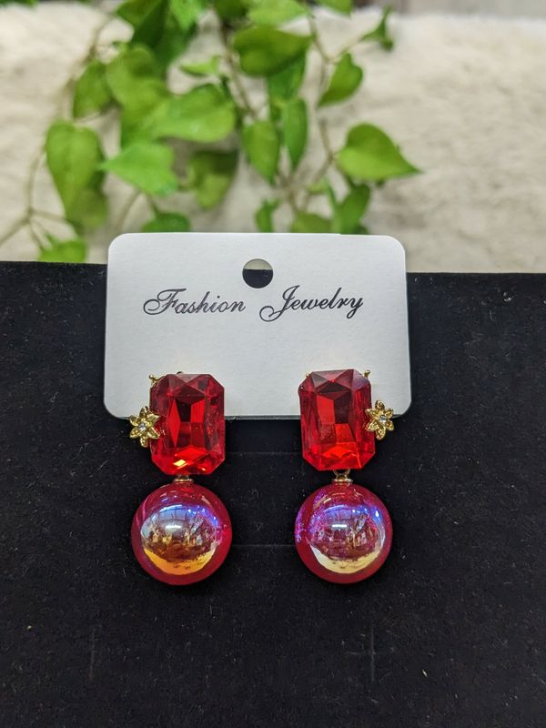 Amethyst Pearl Drop Earrings