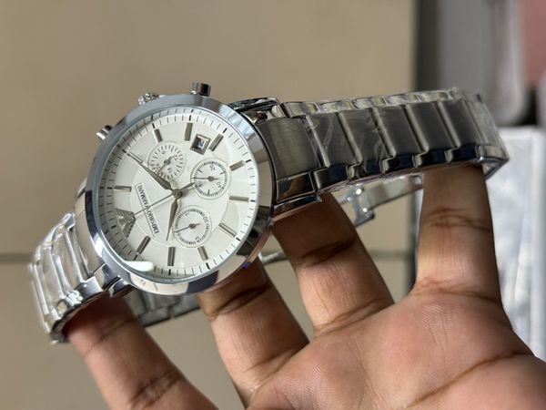ARMANI CRONO CHAIN WHITE DIAL