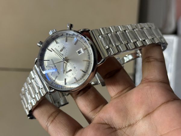 ARMANI CHAIN OVAL SIMPLE WHITE DIAL
