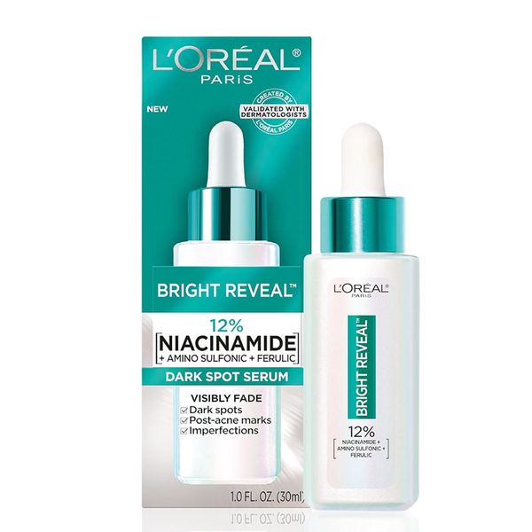 L’Oréal Paris Bright Reveal 12% [Niacinamide + Amino Sulfonic + Ferulic] Dark Spot Serum – 30ml