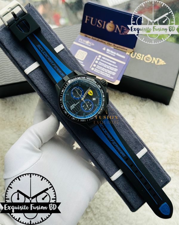 Ferrari Blue Chronograph Watch (AA Grade)