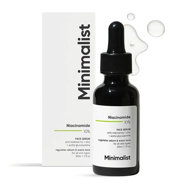 Minimalist Oil Control & Anti-Acne 10% Niacinamide Face Serum with Zinc | Skin Clarifying,Blemishes & Pore Care for All Skin Types | 30ml