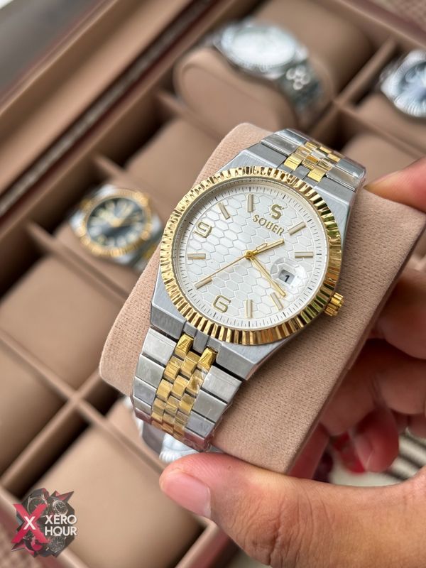 Sober Land Dweller Shape (A15 Model) | 8.7mm Slim | Dual Tone with White Dial