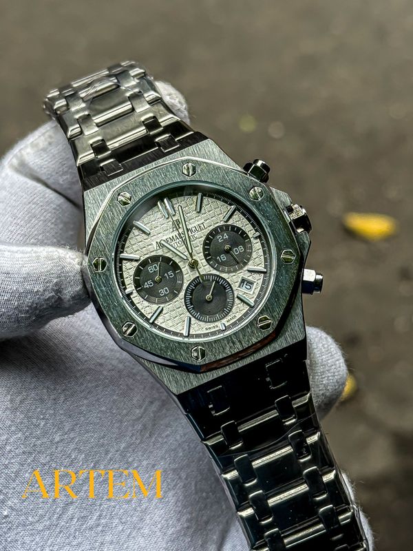 Audemars Piguet Royal Oak Chronograph Panda Dial-Silver Stainless Steel AA