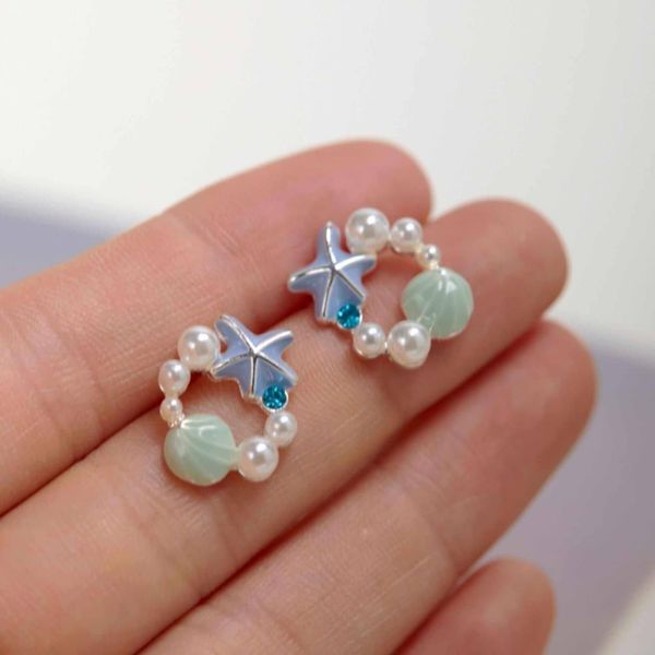 Starry Seashell Earrings