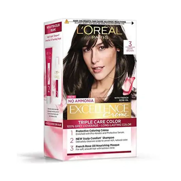 L’Oreal Excellence Creme 3 Dark Brown Permanent Hair Dye