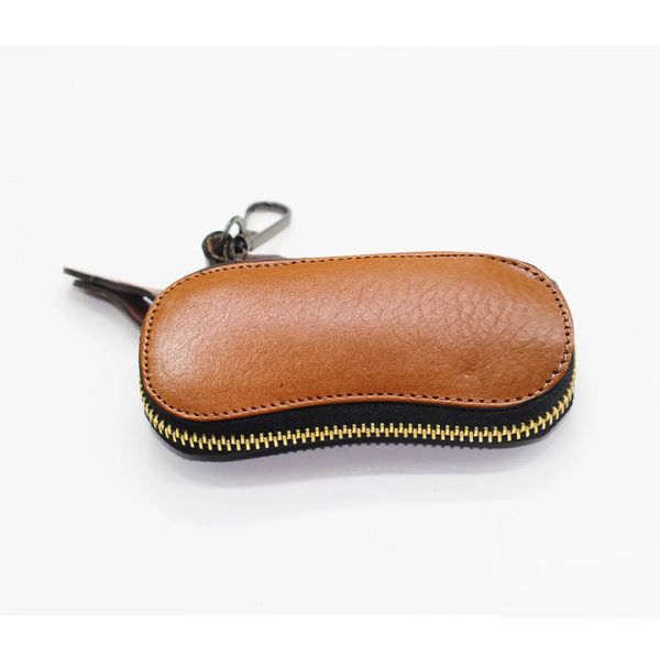 KroyShala Premium Leather Key Wallet – Money Bag Style Organizer for Keys & Cash – Black