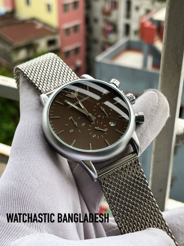 Armani Mesh Chain Matte Brown Dial