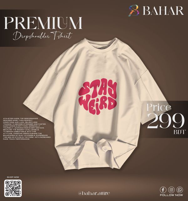 Oversized T-Shirt (Stay Weird Red)