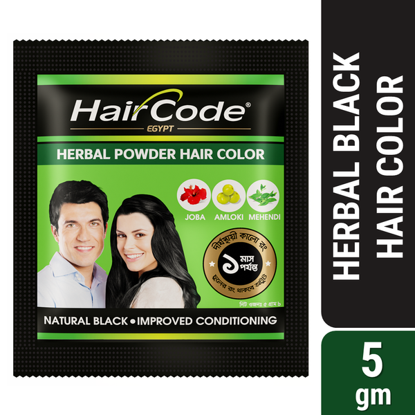 HairCode Egypt Herbal Hair Color (Black) 5g	(MRP: 16tk)