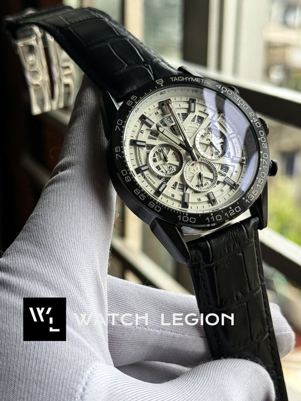 TAG HEUER 100M BLACK BELT BLACK CASE WHITE DIAL