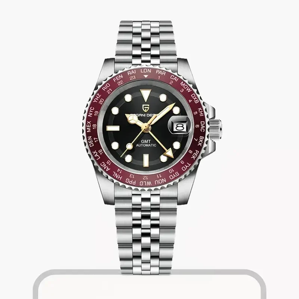 Pagani Design GMT Automatic Black Dial Men's Watch- PD-1758