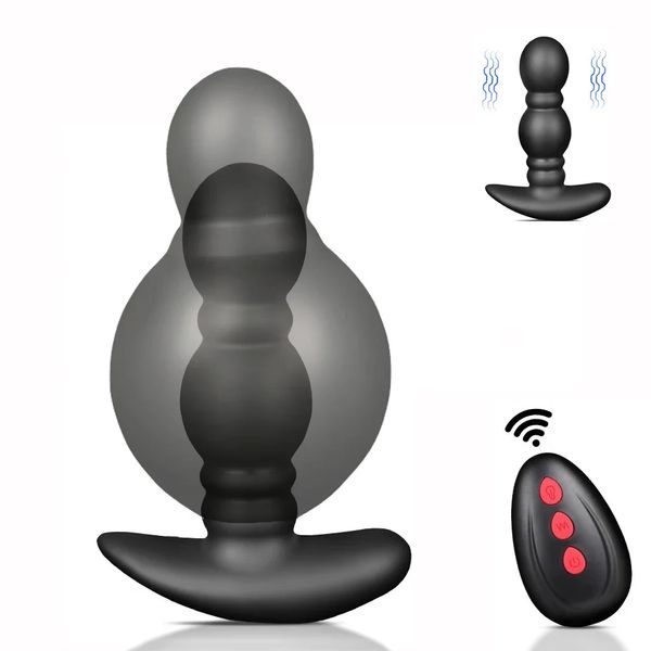 Automatic Large Inflatable Anal Butt Plug Dildo Male Anal Prostate Massager Vibrating Anal Sex Toys For Adult Men Women