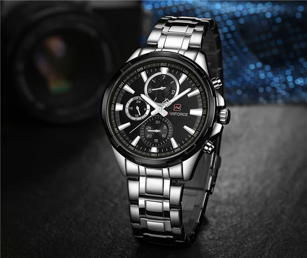 Naviforce 9089 CH – Silver Black
