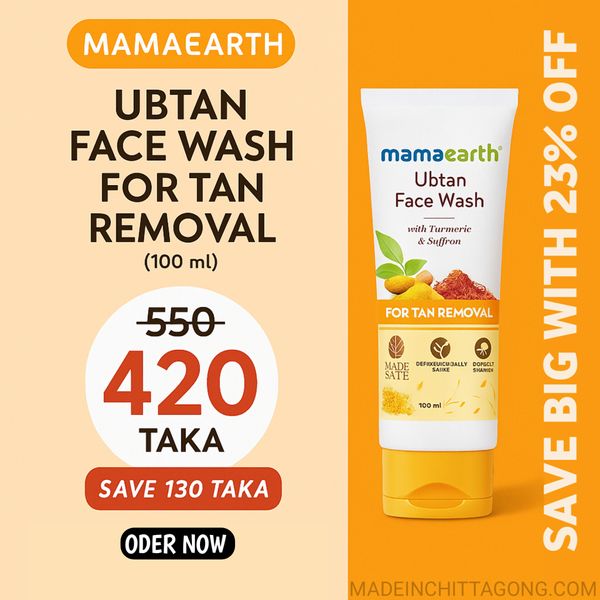 Mamaearth ubtan facewash for tan removal 100ml - 70671
