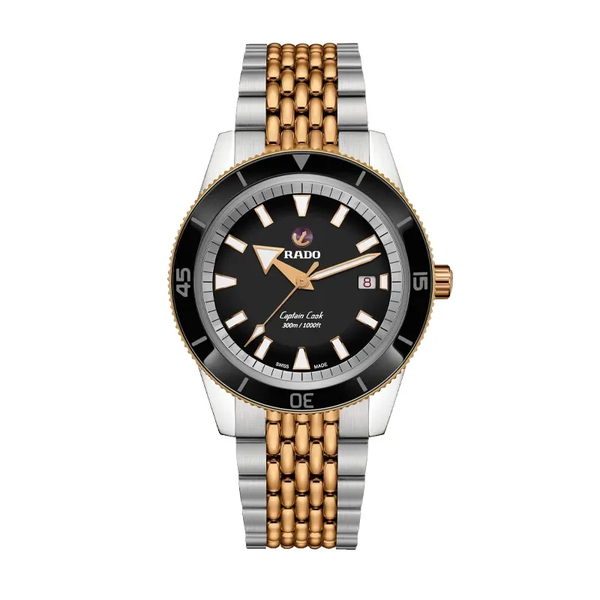 Rado Captain Cook Swiss Automatic Two-tone Ceramic Men's Watch- R32137153