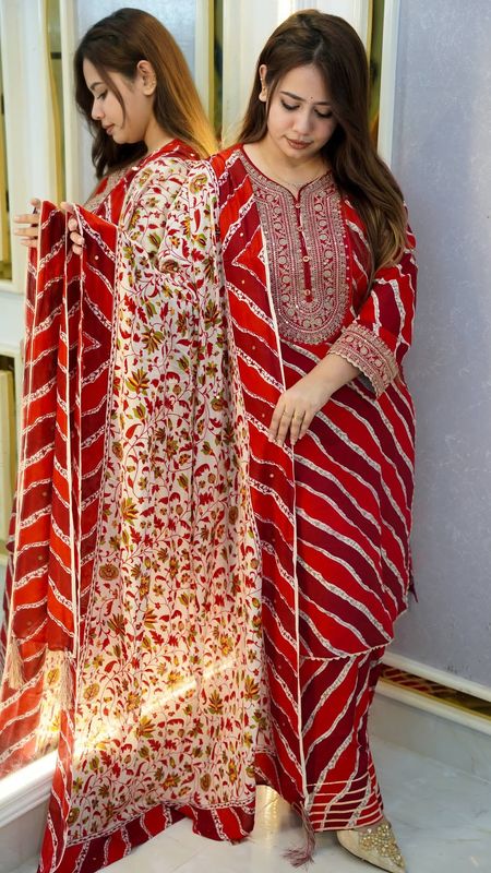 Elegant Farshi Stitched Three Piece Set - Image 4