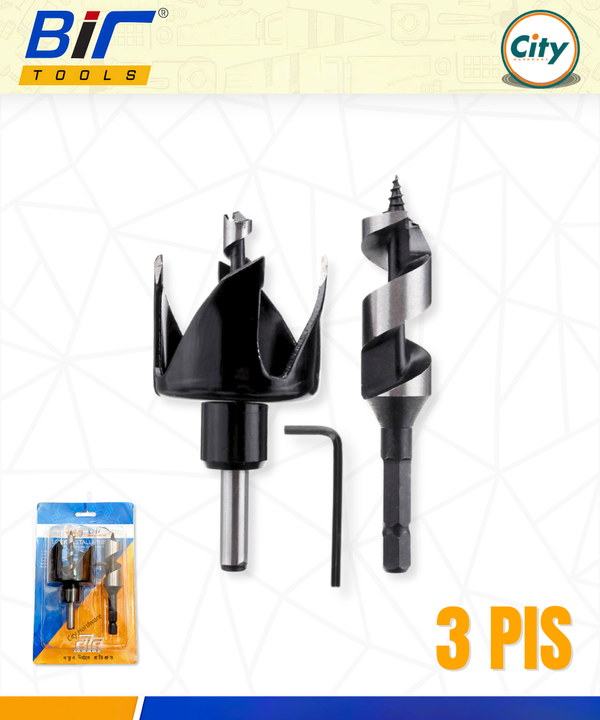 ডোর লক ইনস্টলেশন কিট রাউন্ড লক হোল সো ড্রিল বিট সেট