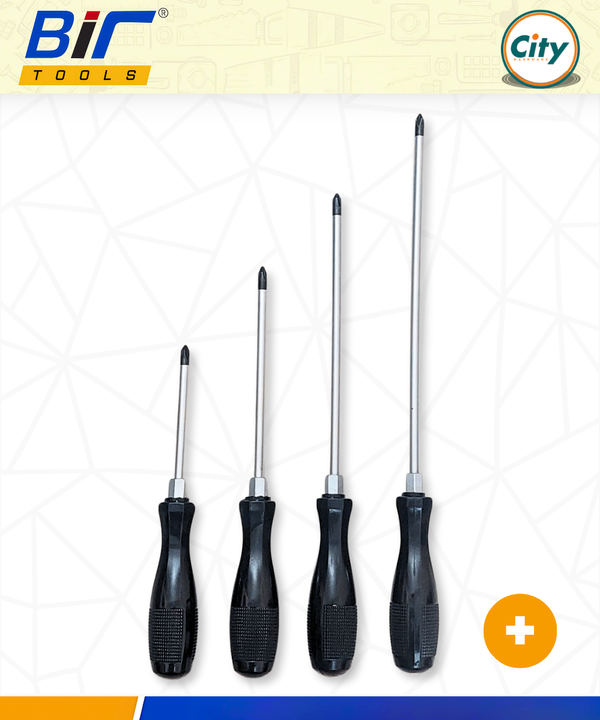 ১ পিস স্টার স্ক্রু ড্রাইভার ৪, ৬, ৮ বা ১০ ইঞ্চি সাইজের ম্যাগনেটিক টিপ সহ কালো হ্যান্ডেলের হেভি স্ক্রু ড্রাইভার