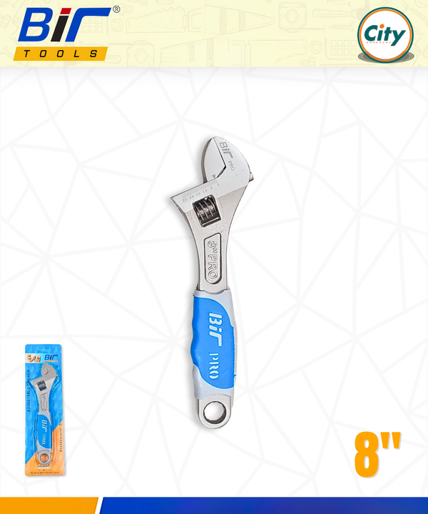 ১ পিস ৮ ইঞ্ছি সেলাই রেঞ্চ হেভি সামঞ্জস্যযোগ্য ক্রোম সফট রাবার গ্রিপ হ্যান্ডেল ৩ ইন ১ স্প্যানারের সাথে বক্স এন্ড হেক্স ফাংশন