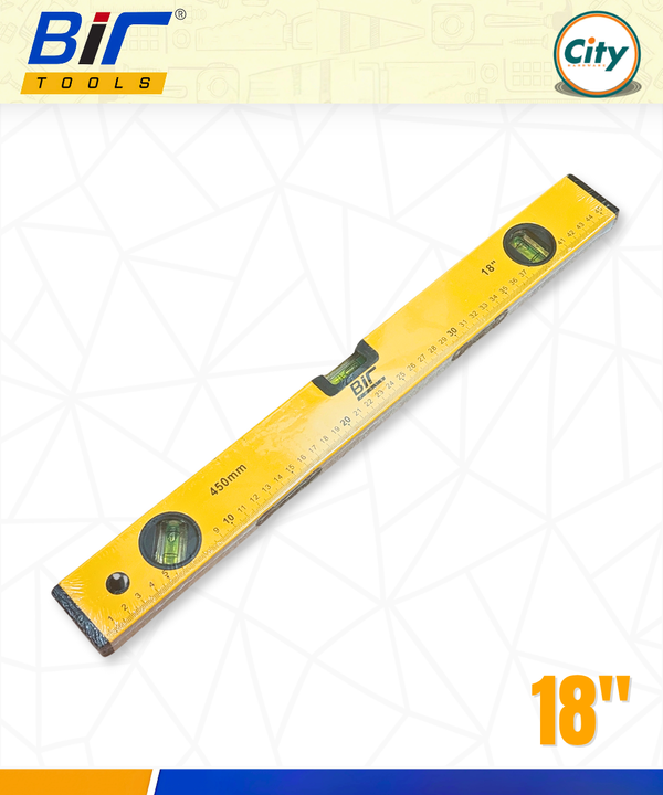 ১৮ ইঞ্চি ওয়াটার লেভেল পরিমাপ করা ওয়াটার লেভেলার রুলার উচ্চ নির্ভুলতার স্প্রিট বাবল স্তর ও চৌম্বকীয় প্লেট সহ