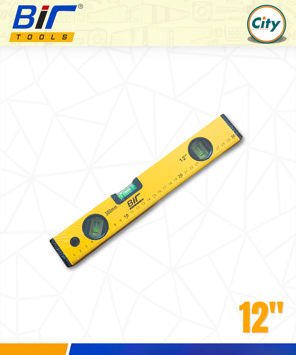 ১২ ইঞ্চি ওয়াটার লেভেল পরিমাপ করা ওয়াটার লেভেলার রুলার উচ্চ নির্ভুলতার স্প্রিট বাবল স্তর ও চৌম্বকীয় প্লেট সহ