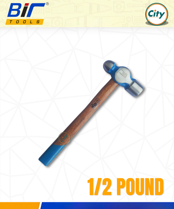১ পিস হাফ পাউন্ড হাতুড় হেভি হাতুড়ি কাঠের হ্যান্ডেল বলপিন হাতুড়ি