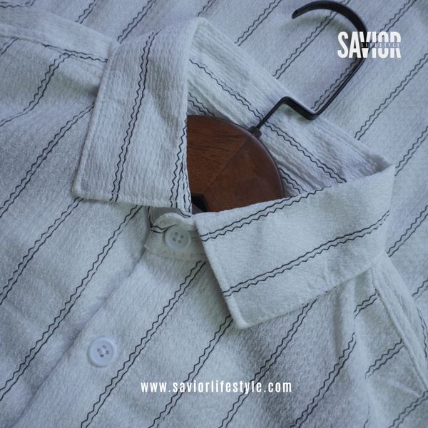 White Stripe - Old Money Full Sleeve Shirt