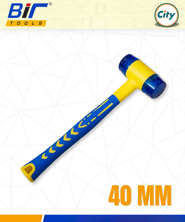 ২ মাথার ম্যালেট হাতুড়ি ফাইবার গ্লাসের হাতল সহ ৪০ মিমি সাইজের হেভি হ্যামার