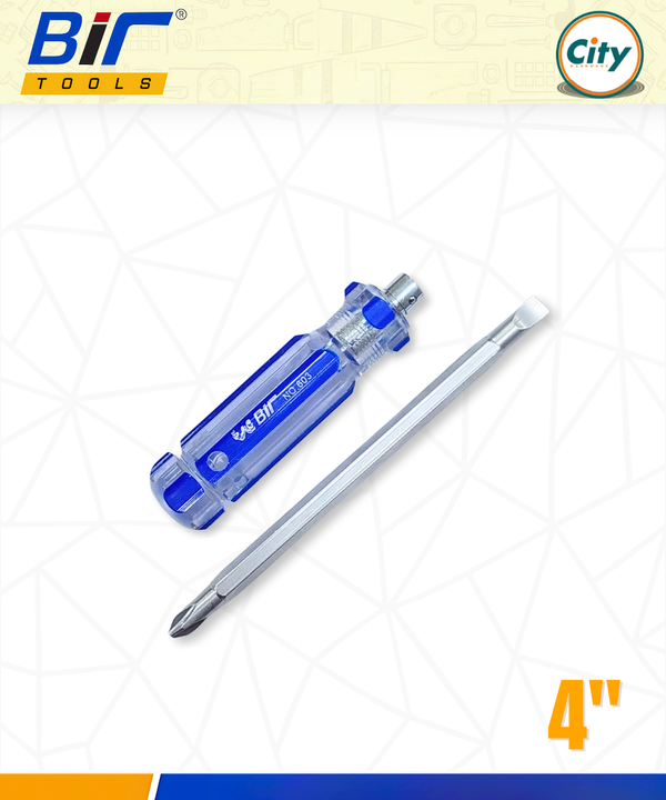 ৪ ইঞ্চি টু ইন ওয়ান স্ক্রু ড্রাইভার এক পাশে মাইনাস এবং এক পাশে স্টার স্ক্রু ড্রাইভার ম্যাগনেটিক টিপ সহ