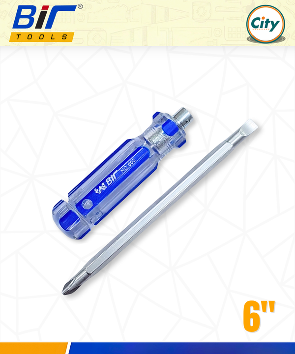 ৬ ইঞ্চি টু ইন ওয়ান স্ক্রু ড্রাইভার এক পাশে মাইনাস এবং এক পাশে স্টার স্ক্রু ড্রাইভার ম্যাগনেটিক টিপ সহ