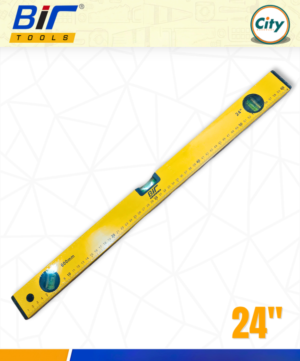 ২৪ ইঞ্চি ওয়াটার লেভেল পরিমাপ করা ওয়াটার লেভেলার রুলার উচ্চ নির্ভুলতার স্প্রিট বাবল স্তর ও চৌম্বকীয় প্লেট সহ