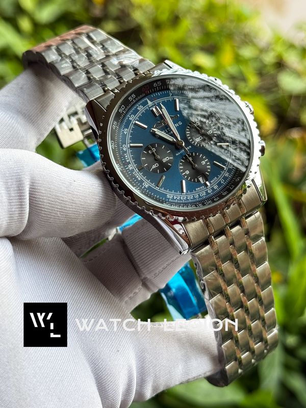 BREITLING NAVITIMER BLUE DIAL BLACK RING