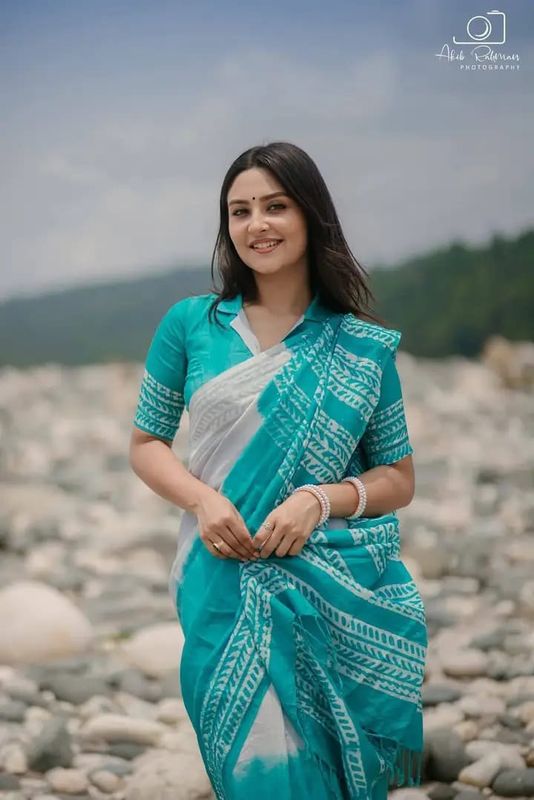 Chanderi silk sharee/চান্দেরী সিল্ক ডিজিটাল প্রিন্ট শাড়ি