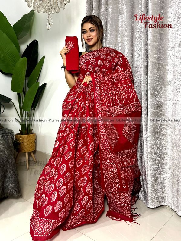 প্রিমিয়াম কোয়ালিটি আরামদায়ক কটন শাড়ি (LF-S25-3)