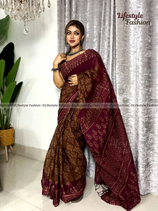 প্রিমিয়াম কোয়ালিটি আরামদায়ক কটন শাড়ি (LF-S25-4)