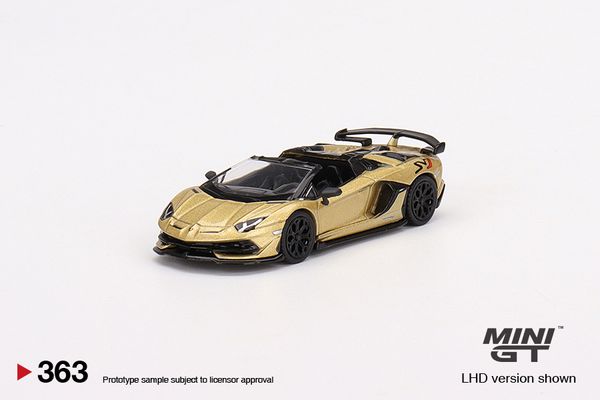 Mini GT 363 Lamborghini Aventador SVJ Roadster Oro Elios