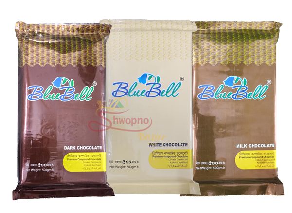 Bluebell Chocolate 500g (Dark, White, Milk)