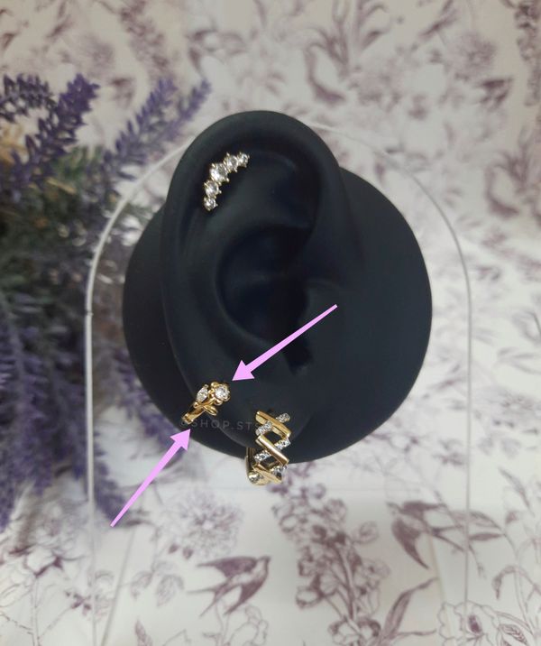 Poppy hoops for upper lobe piercings