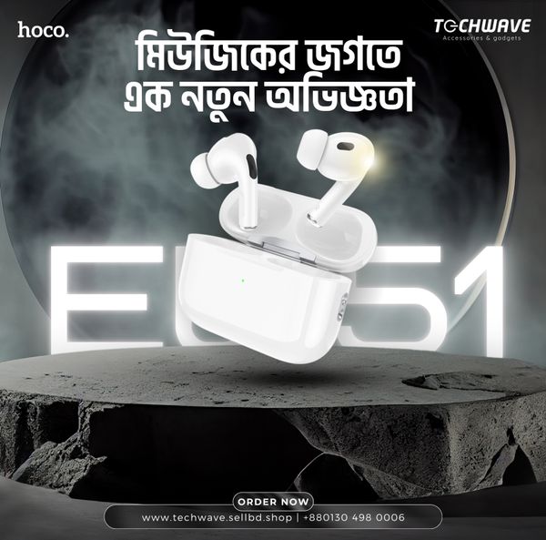 Hoco EW51 ANC True Wireless Bluetooth Earbuds