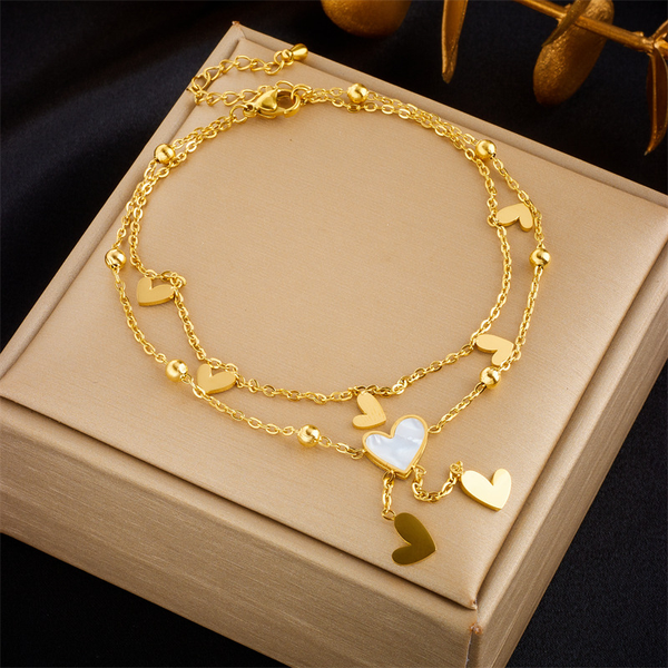 Dual layer love anklet premium version
