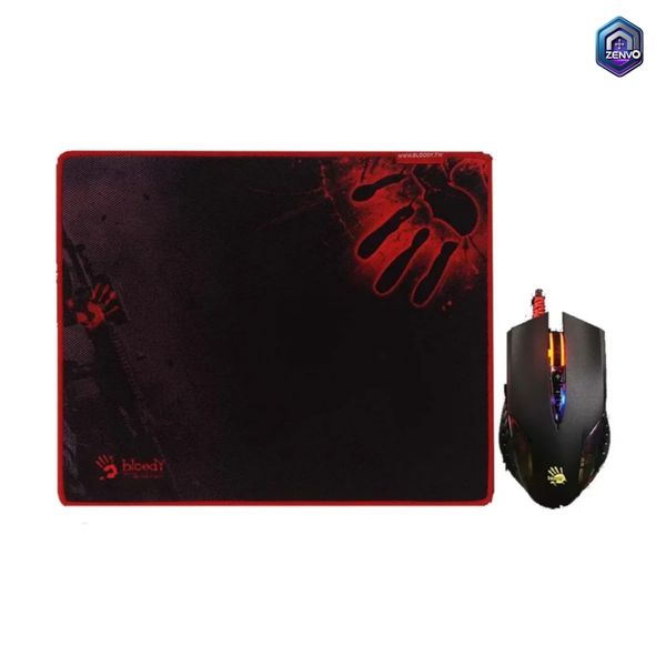 A4TECH Bloody Q8181S Neon X Glide Gaming Mouse & Mouse Pad