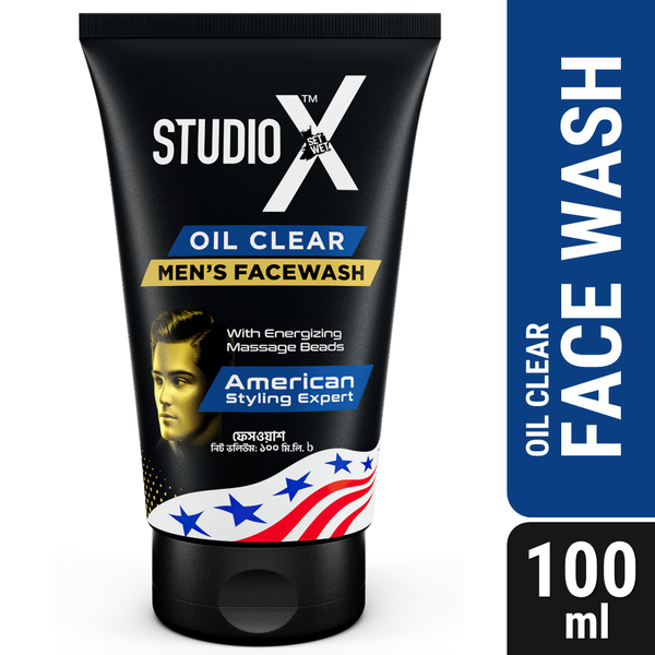 Studio X Oil Clear Facewash for Men 100ml (MRP: 220tk)